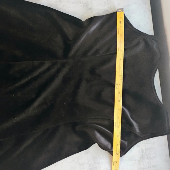 Coldwater Creek Velvet Maxi Dress Womens PM Black Lace Witchy Whimsigoth Fall - Picture 13 of 15